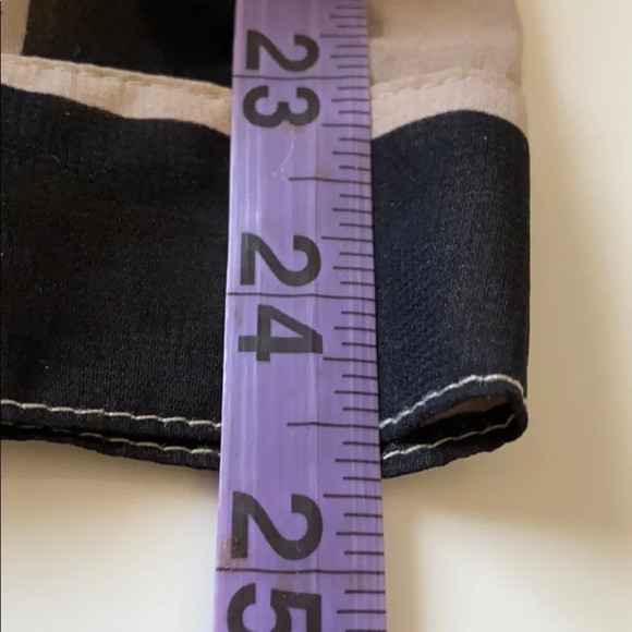 Seductions Bold lined long sleeve button down top - Picture 6 of 11